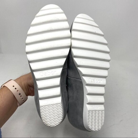 Gabor grey suede Sacchetto wedges 85.320.10 - Picture 6 of 9
